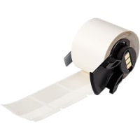 Brady Self-Laminating Vinyl Wire Labels, 1.5"H x 1.5"W, White/Trans, TLS2200 Series