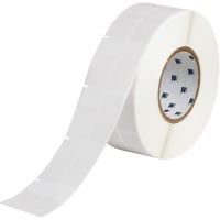 Brady Self-Laminating Vinyl Wire Labels, 0.75"H x 1"W, Clear/White, THT Series