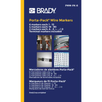 Brady Porta-Pack, Vinyl Cloth, Matte, 1.56 in H x 0.22 in W, Die-Cut in Book Format