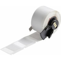 Brady Self-Laminating Vinyl Wire Labels, 1.25"H x 1"W, White/Translucent