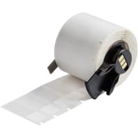 Brady Self-Laminating Vinyl Wire Labels, 1.5"H x .5"W, White/Trans, TLS2200 Series