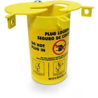 Brady Electrical Plug Lock, Yellow, 125/250/600 V, 5.5 in L x 3 in Dia, Lockout Series