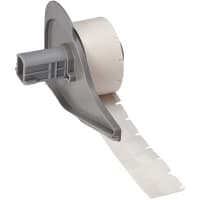 Brady Self-Laminating Vinyl Wire Labels, .75"H x 0.5"W, Clear/White