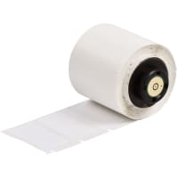 Brady Vinyl Cloth Wire Labels, Repositionable, 1/2"H x 1/2"W, White, TLS2200 Series