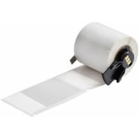 Brady Self-Laminating Vinyl Wire Labels, 3.15"H x 1.938"W, White/Trans, TLS2200 Series