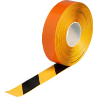 Brady Max Solid Color Vinyl Floor Tape, 2"W X100'L, Black/Yellow