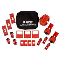 Brady Comprehensive Breaker Lockout Pouch Kit, Nylon, Black, Lockout Series