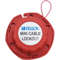 Brady Mini Cable Lock, Red, 8 ft, Steel, Electric Equipment, Lockout Series