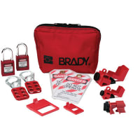 Brady Breaker Sampler Pouch Kit W/Padlocks, 120/277 V and 480/600 V, Lockout Series