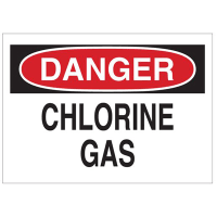 Brady B-120 10x14 IN DANGER - Chlorine Gas