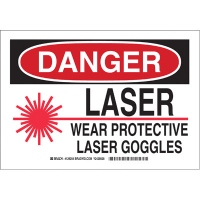 Brady B55510X14BLK/RED/WHTDANGERLASERWEAR