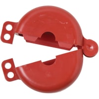 Brady Gate Valve, Size 1 to 2.5 in Dia, Red, Polypropylene, Hinged, Lockout Series