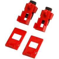 Brady Volt Breaker Lock, Single Pole, 120/277 V, Red, Polypropylene, Lockout Series