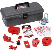 Brady Basic Electrical Lock, Toolbox Kit W/ Padlocks, Gray, Lockout Series