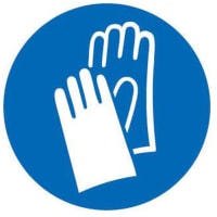 Brady Vinyl Mandatory Protective Gloves Sign, 50 x 50mm