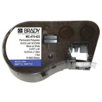 Brady MC-475-422 poly outlet label black/white