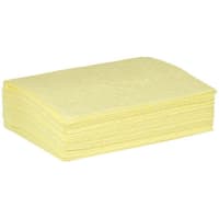 Brady BrightSorb High Visibility Safety Absorbent Pad, 7.5gal, 12 in W x 12 in L, Yellow