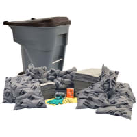 Brady ALLWIK Drum Universal Spill Kit, 63 gal, 42 in H x 31 in Dia, Drum, Gray