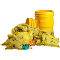 Brady BrightSorb High Visibility Spill Kit, 35 in H x 31.5 in Dia, 75 gal, Yellow