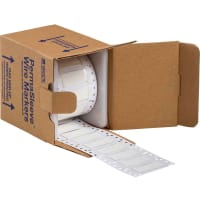 Brady High-Temp Marking PVDF Sleeves, 1/2"Dia x 2"W x 250Labels, White