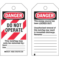 Brady OPERATE ENERGY SOURCE LOCKOUT TAGOUT TAGS