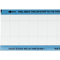 Brady Write-On Blank Labels 1.5 in H x 0.437 in W Cloth White 25 Cards/Pk