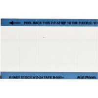 Brady Write-On Blank Labels .625 in H x 1.5 in W Cloth White 25 Cards/Pk