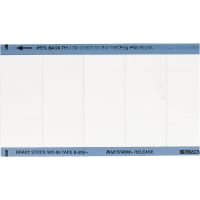 Brady Write-On Blank Labels 1 in H x 2.25 in W Cloth White 25 Cards/Pk