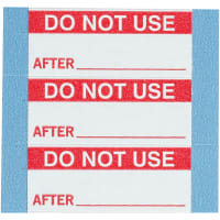 Brady Maintenance Labels 0.625 in H x 1.5 in W Cloth Red on White 25 Cards/Pk