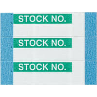 Brady Inventory Control Labels 0.5 in H x 1.5 in W Cloth Green on White 25 Cards/Pk