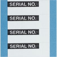 Brady Inventory Control Labels 0.5 in H x 1.5 in W Cloth Black on White 25 Cards/Pk