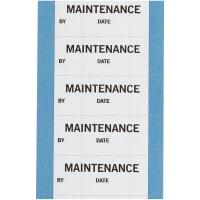 Brady Maintenance Labels 0.625 in H x 1.5 in W Cloth Black on White 25 Cards/Pk