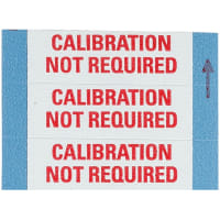 Brady Calibration Labels 0.5 in H x 1.5 in W Cloth Red on White 25 Cards/Pk