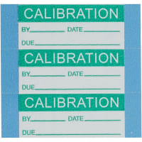 Brady Calibration Labels 0.625 in H x 1.5 in W Alum Foil Green on Silver 25 Cards/Pk