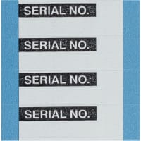 Brady Inventory Control Labels 0.5 in H x 1.5 in W Alum Foil Black/White 25 Cards/Pk