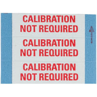 Brady Calibration Labels 0.5 in H x 1.5 in W Polyester Red on Silver 25 Cards/Pk