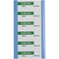 Brady Quality Control Labels 0.625 in H x 1.5 in W Alum Foil Green/White 25 Cards/Pk