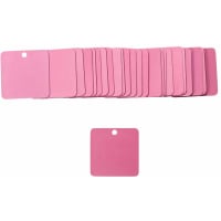 Brady Blank Aluminum Square Valve Tags, 1.5"H x 1.5"W, Pink