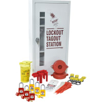 Brady Starter Lockout Tagout Cabinet Kit with 6 Padlocks