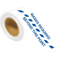 Brady Mask Required Floor Tape 4 in x 100 ft Blue on White