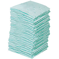 Brady Spill Response Plus Chemical Absorbent Pads, 4"x6", Absorbency Capacity 12.5