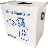 Brady Hand Sanitizing Lock Box (COVID-19) Plastic 5.25"H x 3.5"W x 5.25"D, WH