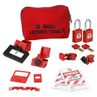 Brady Breaker Lockout Sampler Pouch Kit with 2 Padlocks