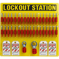 Brady Locknut Station, 36-Lock Board Kit with 36 Padlocks