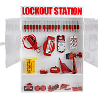 Brady Extra Large Enclosed Lockable Lockout Station Kit w/18 Padlocks and 25 Tags