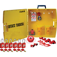 Brady Ready Access Electrical Lockout Station Kit with 6 Padlocks