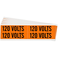 Brady Conduit and Voltage Labels, 120V, 1.125"H x 4.125"W