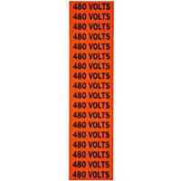 Brady Conduit and Voltage Labels, 480V, .5"H x 2.25"W