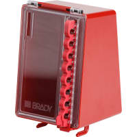 Brady Mini Wall Lock Box, 6.2"H x 4"W x 5.5"D, Plastic