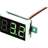 Adafruit Industries Digital Mini 3-wire Volt Meter; Green 7 Segment; (0 - 99.9VDC)